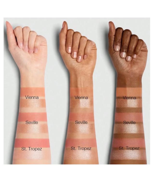 پالت هایلایتر و رژگونه پودری شیگلم مدل Glam 101 Hybrid رنگ Seville با فینیشینگ مات و شاین، مناسب انواع پوست، وزن هایلایتر ۴.۷ گرم و رژگونه ۴.۵ گرم