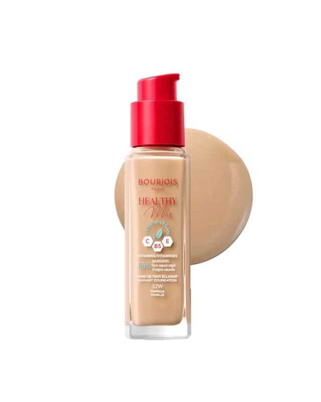 کرم پودر صورت بورژوآ, مدل Healthy Mix رنگ Vanilla شماره 52W حجم 30 میلی‌لیتر