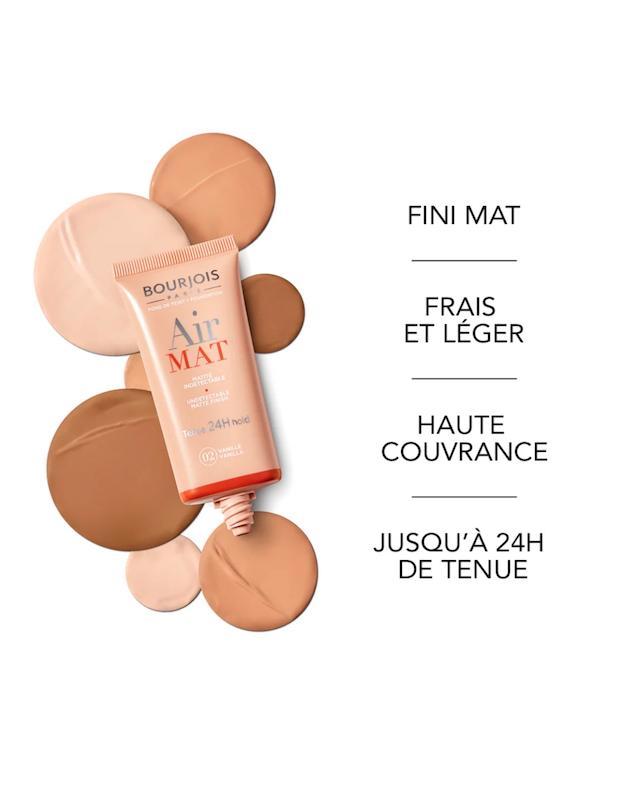 کرم پودر صورت بورژوآ, مدل Air Mat رنگ Vanille شماره 02 حجم 30 میلی‌لیتر