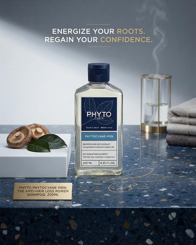 شامپو مایع ضدریزش فیتو مدل Phytocyane مناسب موی مردانه حجم 250 میلی‌لیتر