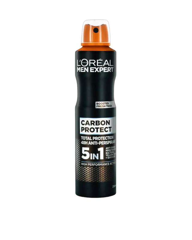 اسپری ضد تعریق مردانه لورآل مدل Carbon Protect 48H حجم 250ml
