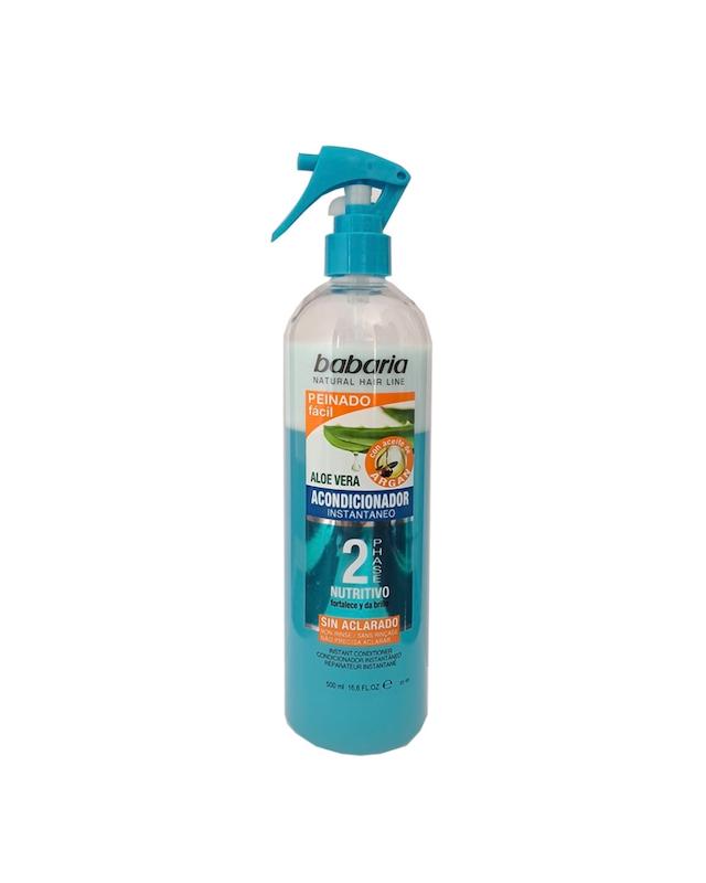 اسپری دوفاز مو باباریا مدل Aloe Vera & Argan & Solar Protection حجم 500 میل