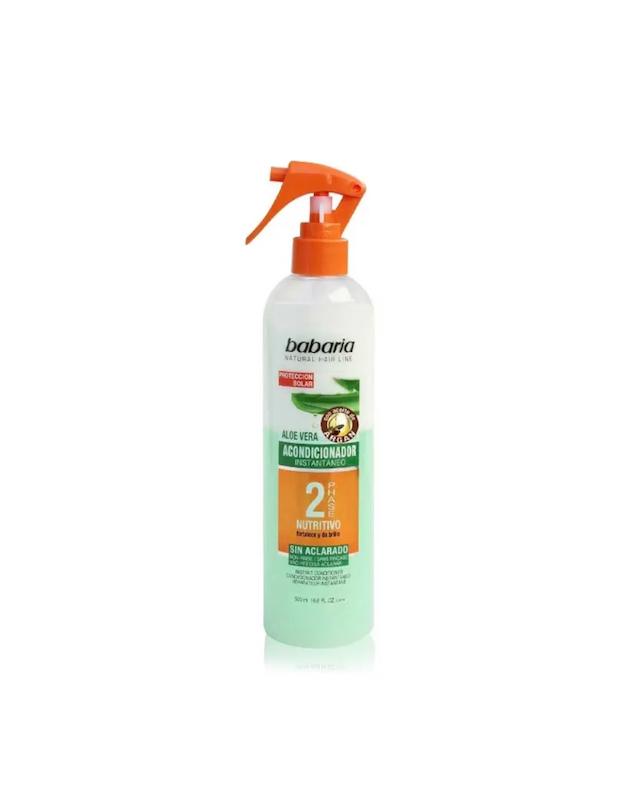 اسپری دوفاز مو باباریا مدل Aloe Vera & Argan & Solar Protection حجم 500 میل