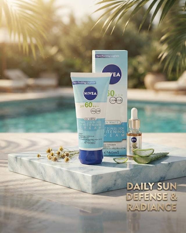 کرم ضد آفتاب و ضد چروک فاقد رنگ SPF60 نیوا 60 میلی لیتر