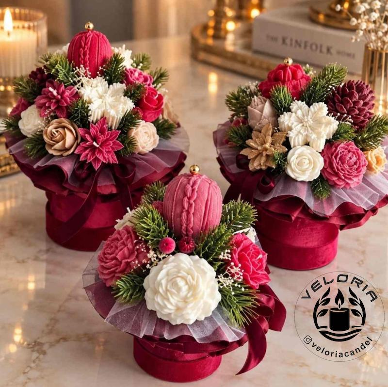 شمع باکس گل کریسمس