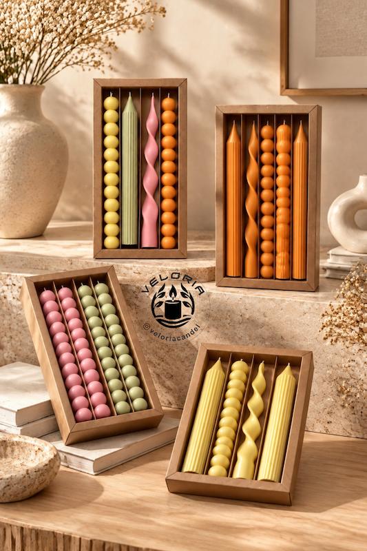 شمع قلمی ۲۰سانتی مرواریدی مغز رنگ