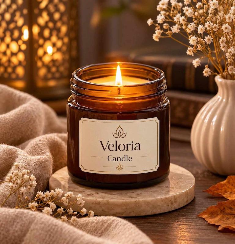 شمع معطر رایحه گل شب بو دست ساز مناسب مدیتیشن مناسب شمع تراپی با وکس گیاهی
