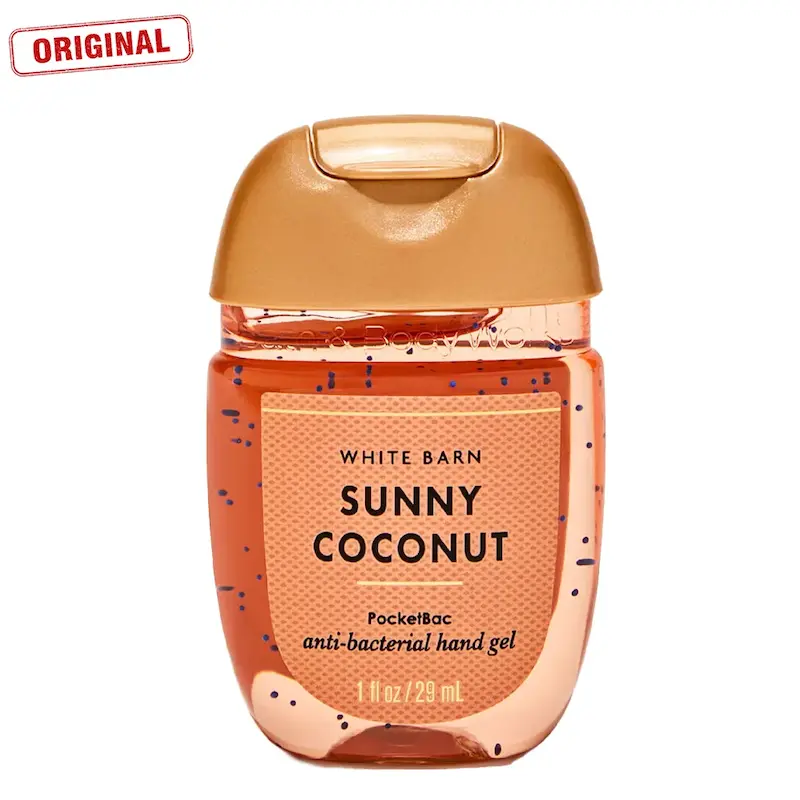 ژل ضدعفونی‌کننده دست Bath & Body Works Sunny Coconut PocketBac حجم ۲۹ میلی‌لیتر