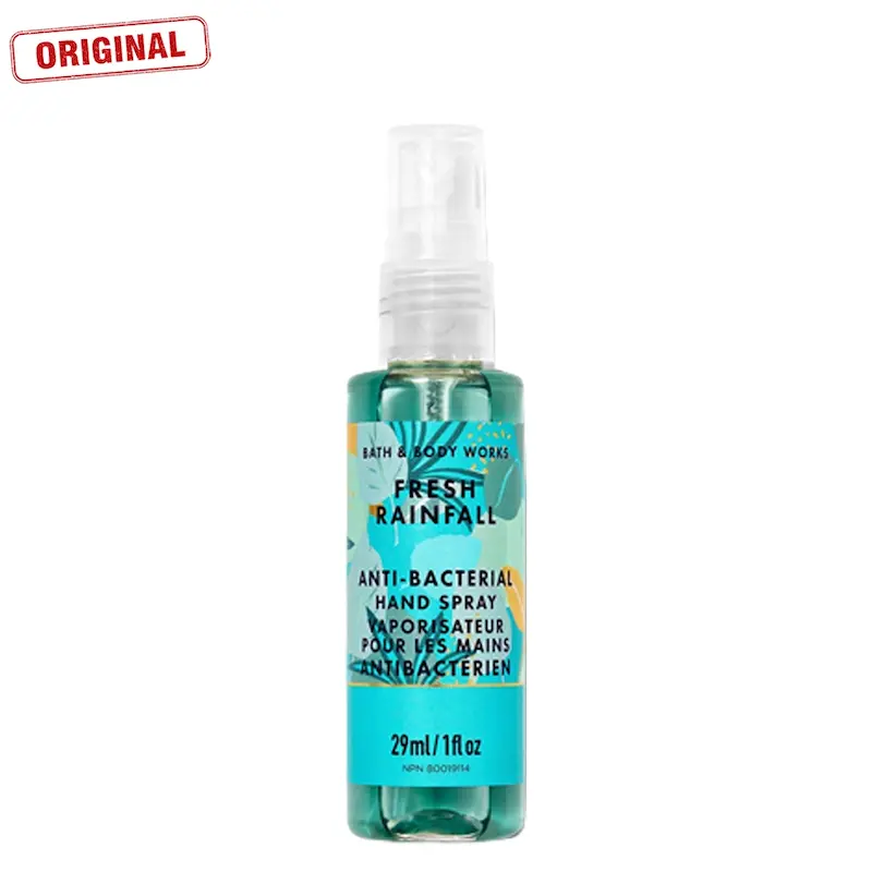 bath and body works Fresh Rainfall hand sanitizer spray