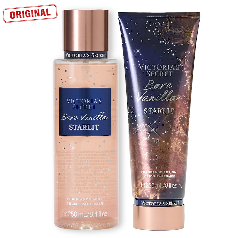 ست بادی اسپلش ( میست ) و لوسیون Bare Vanilla Starlit بر وانیلا استارلیت ویکتوریاسکرت