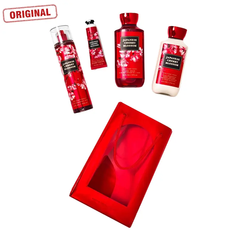 bath and body japanese cherry blossom gift set