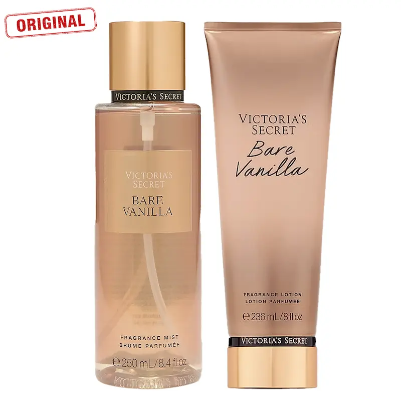 بادی اسپلش و بادی لوشن ویکتوریا سکرت Bare Vanilla بر وانیلا