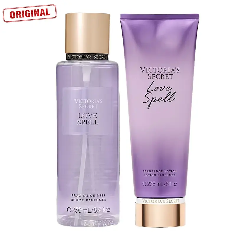 بادی اسپلش و بادی لوشن ویکتوریاسکرت Love Spell لاو اسپل