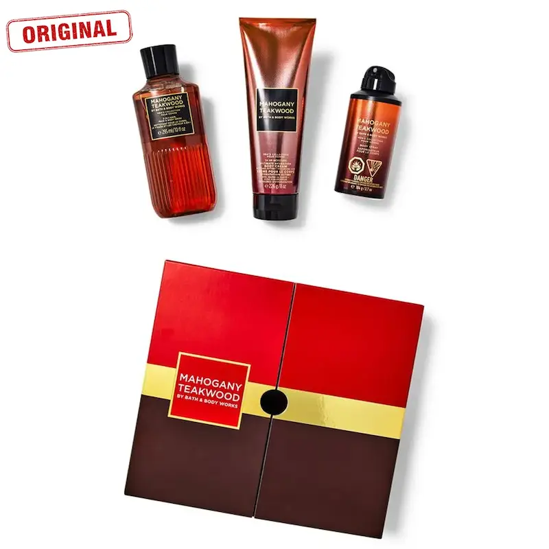 باکس هدیه بث اند بادی مردانه Mahogany Teakwood ماهاگونی تیکوود