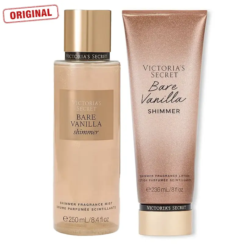 بادی اسپلش و بادی لوشن ویکتوریاسکرت شیمر Bare Vanilla