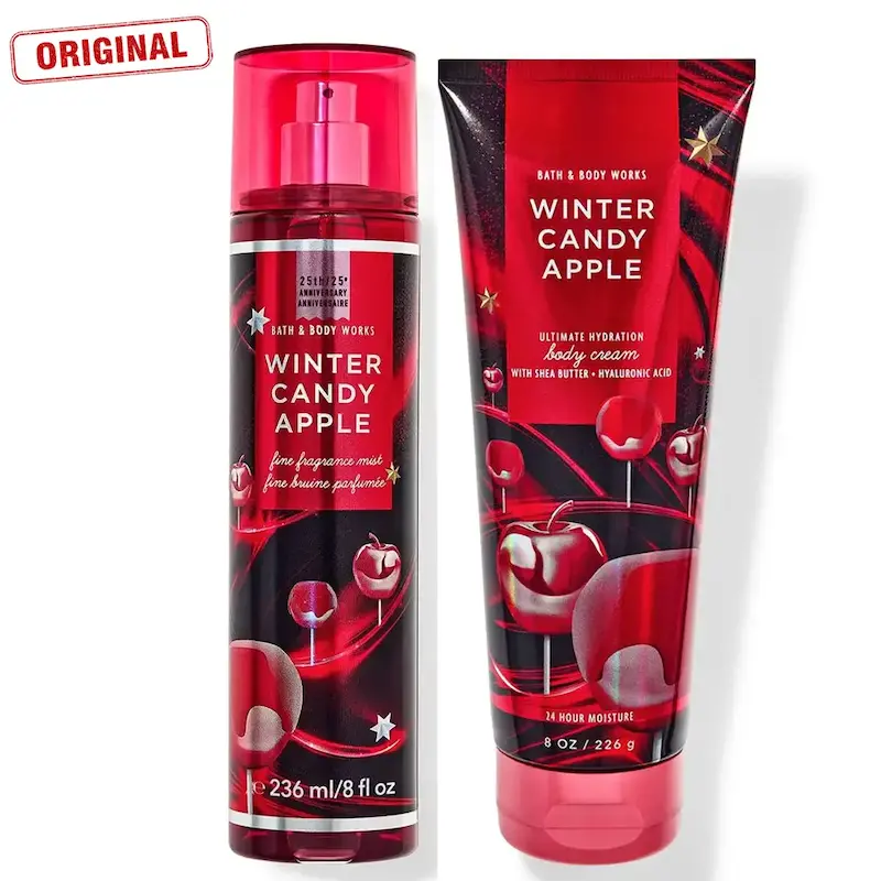 بادی اسپلش و کرم بدن بث اند بادی Winter Candy Apple