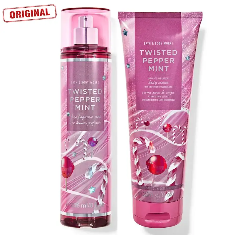 بادی اسپلش و کرم بدن بث اند بادی Twisted Peppermint