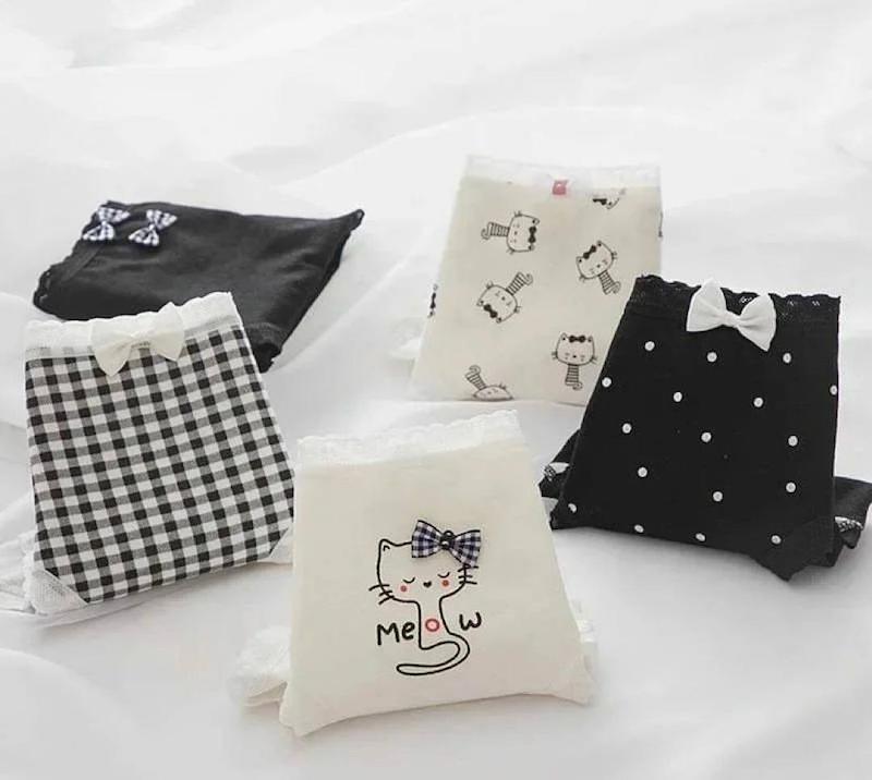 شورت زنانه نخی طرح گربه