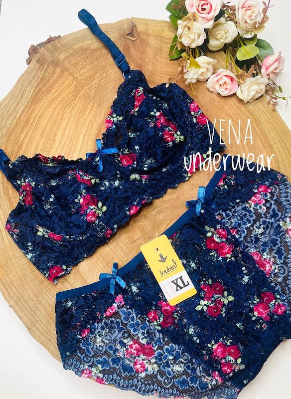ست سوتین شورت گیپور دانتل طرح Floral