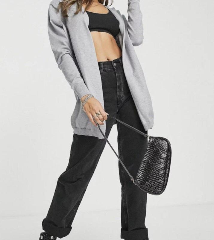 ژاکت بلند زنانه جلو باز بافت پاییزه برند Asos Design