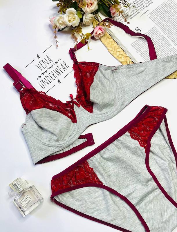 ست سوتین و شورت ژوبین JOUBIN نخی فنردار 