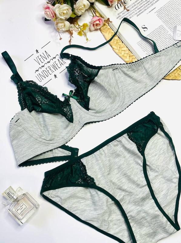 ست سوتین و شورت فنردار نخی دانتل ژوبین Joubin 