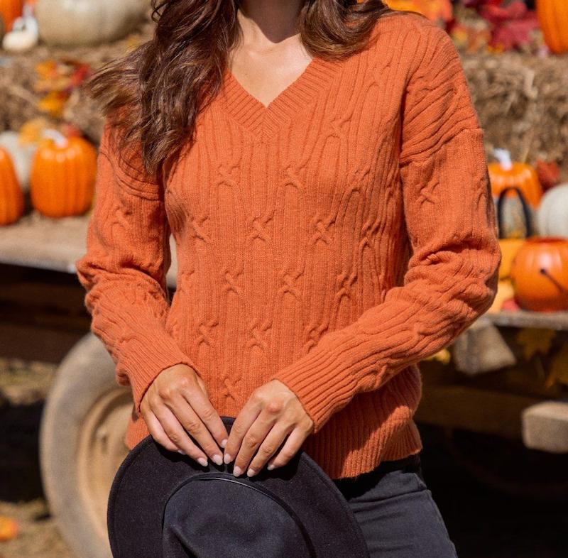 بافت زنانه بافت کاپشی برند cupshe اورجینال