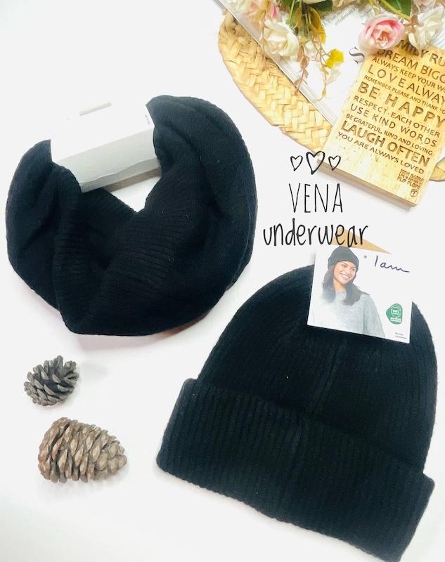 کلاه و اسکارف رینگی بافت زنانه برند IAM آلمانی