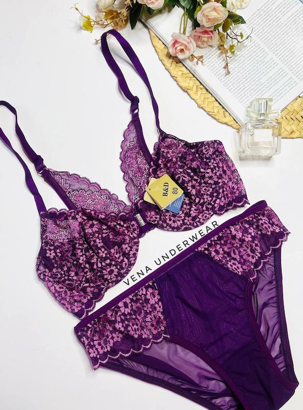 ست سوتین شورت جلو باز شو گیپور برند B&D