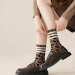 جوراب نخی زنانه ساقدار طرح پلنگی 