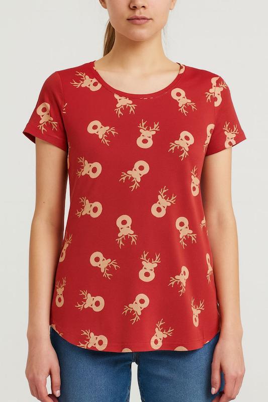 تیشرت زنانه نخی کریسمسی برند وارداتی