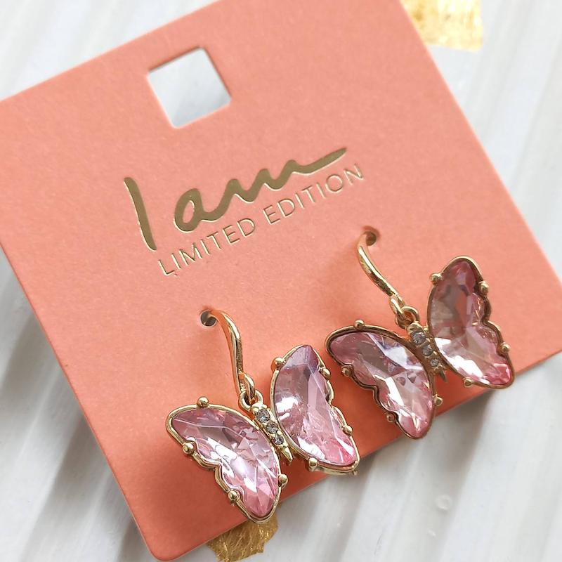 گوشواره پروانه زنانه اروپایی برند iam