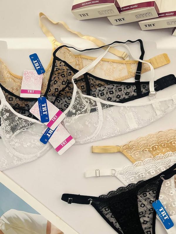 ست سوتین شورت فنردار دانتل تی آر تی trt 