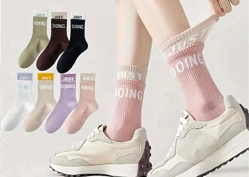 جوراب زنانه ساق دار دو لبه JUST DOING 