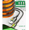  کابل فست شارژ موکسوم تایپ سی Moxom Auto Power OFF QC3.0 