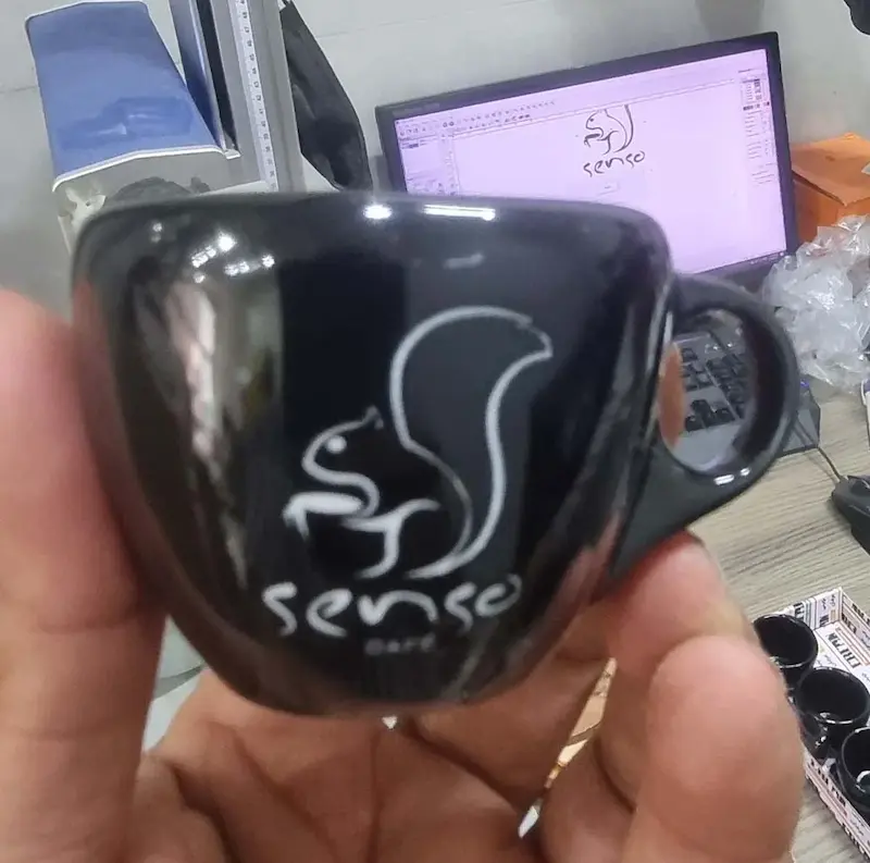 فنجان مشکی اسپرسو تک با لوگو اختصاصی 