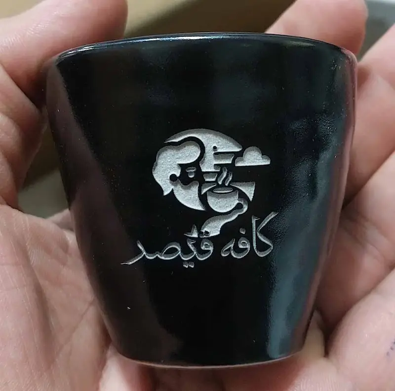 فنجان مشکی اسپرسو تک با لوگو اختصاصی 