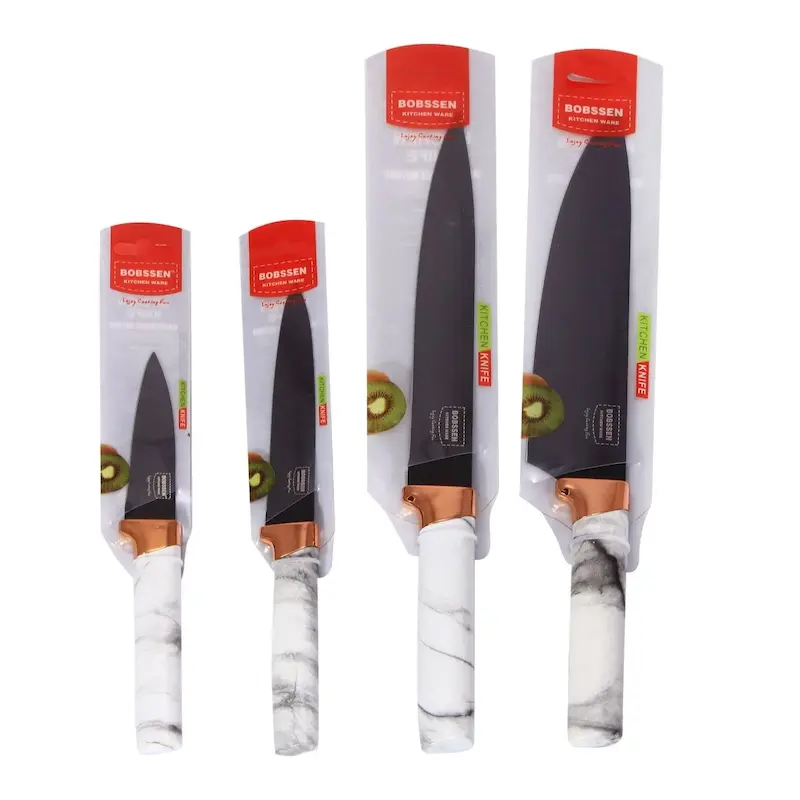 چاقو آشپزخانه برند BOBSSEN طرح ماربل برنز