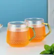شات شیشه ای برجسته قهوه 