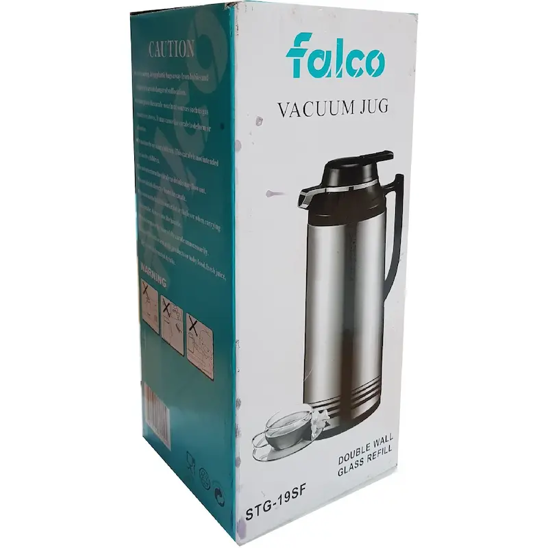 فلاسک شیشه بدنه استیل 1.9 لیتری فالکو stg19sf