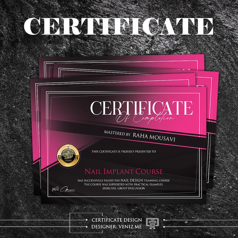 سرتیفیکیت با رنگ ترکیبی