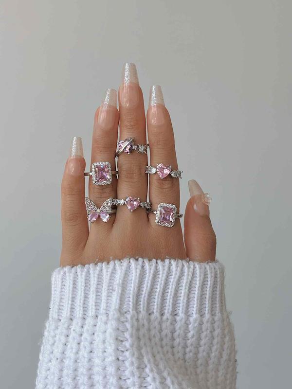 انگشترهای جواهری صورتی