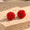 گوشواره گل رز قرمز VERA