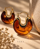 گوشواره قهوه‌ای پلنگی زنانه VERA