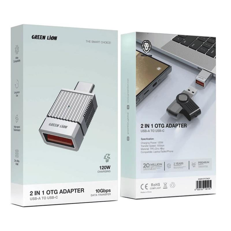 تبدیل USB-A به Type-C گرین لاین 2in1