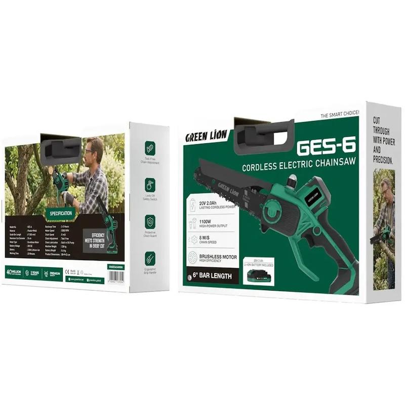 اره زنجیری برقی گرین لاین مدل GES-6 سایز ۶ اینچ