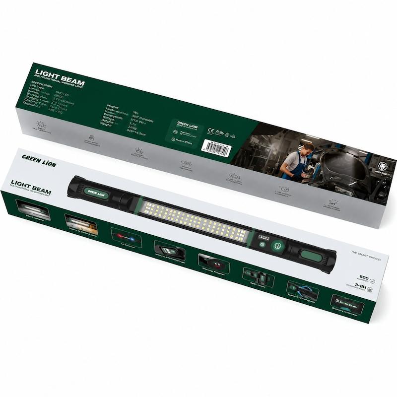 چراغ شارژی چندکاره آهنربایی گرین لاین مدل GNLBMGWL7HBK ا GREEN LION MAGNETIC LIGHT BEAM