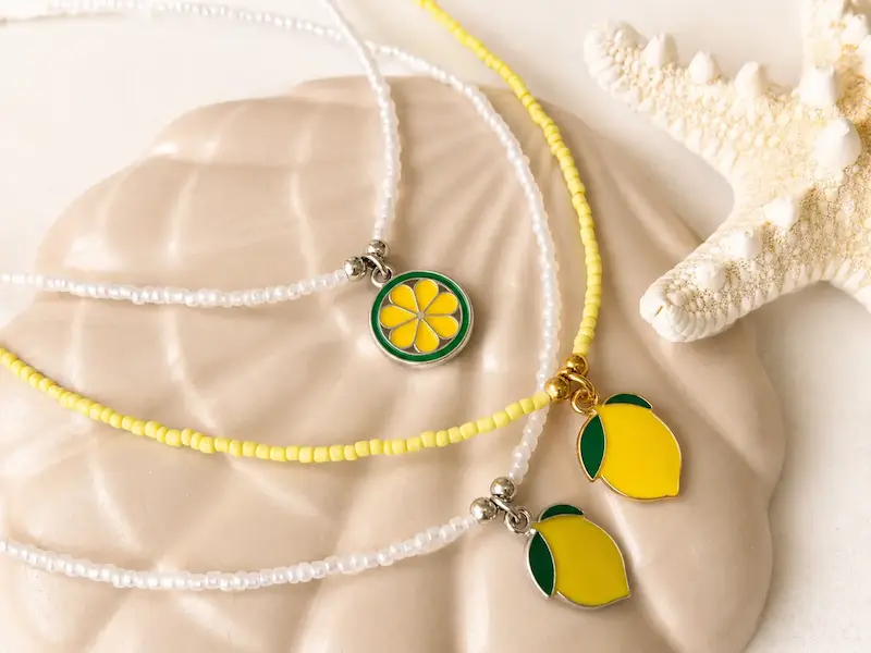 گردنبند ترند طرح لیمو 🍋