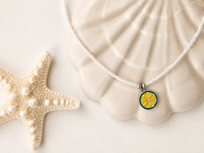 گردنبند ترند طرح لیمو 🍋