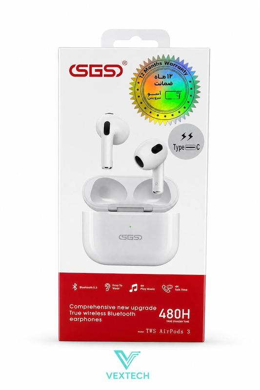 ایرپاد SGS مدل TWS AirPods 3 